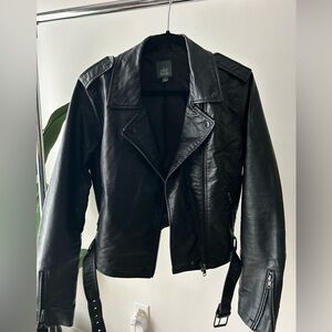 Wild Fable Black Leather Moto Jacket